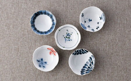 【波佐見焼】お茶碗・小皿 ネイビー ホワイト 10点セット【西海陶器/堀江陶器】[NB142]