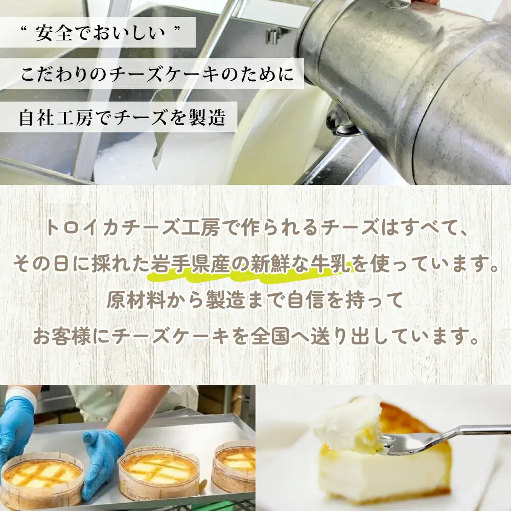 トロイカチーズケーキ カットタイプ ケーキ 6号 E0277