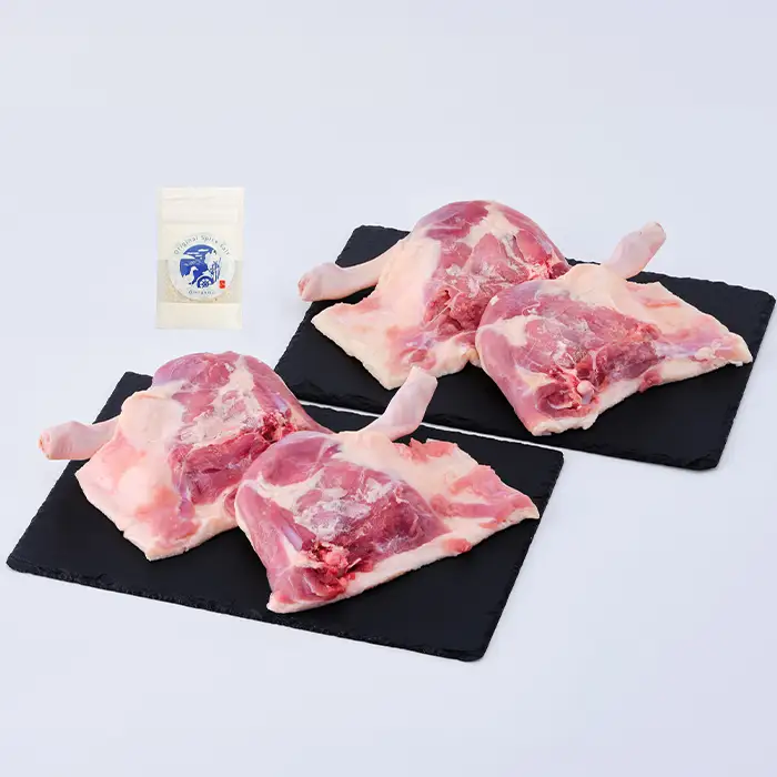 【A-246】グッドワン　近江鴨 骨付もも肉４本セット・近江鴨オリジナルスパイス塩付き【高島屋選定品】