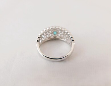 【ふるなび限定】【一点もの】Pt900　パライバトルマリン（0.10ct）ダイヤモンドリング　K51　K06092-H　FN-Limited-SP