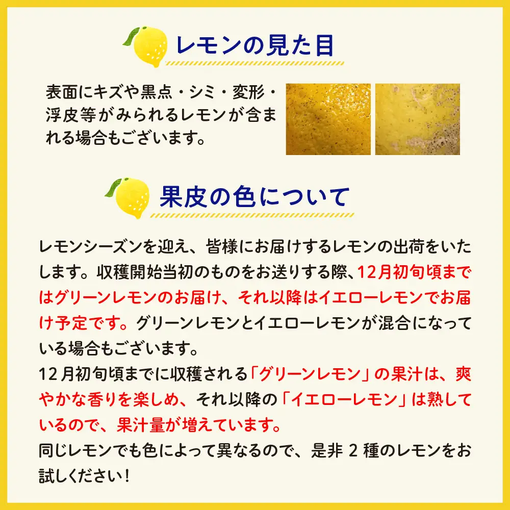 先行受付 2026年11月～発送 家庭用 広島産 レモン 約2.5kg