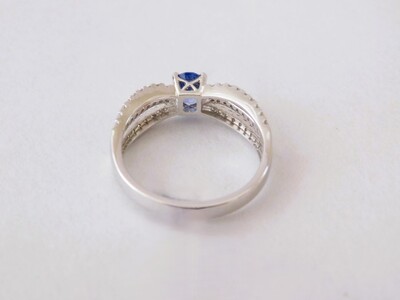 【ふるなび限定】【一点もの】Pt900　サファイヤ（0.50ct）ダイヤモンドリング　K52　K06093-H　FN-Limited-SP