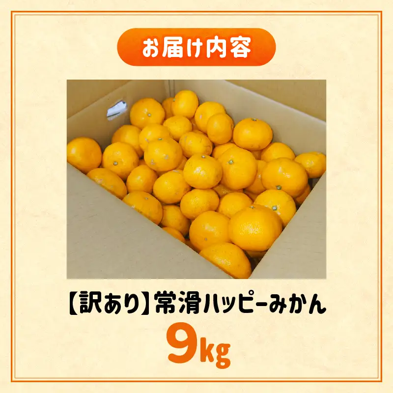 【先行予約】【訳あり】常滑ハッピーみかん 9kg