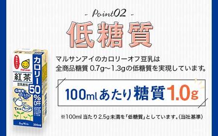 【1月発送】 豆乳飲料 紅茶 カロリー50％オフ 200ml×24本 飲料 豆乳 料理 お菓子作り F6T-675