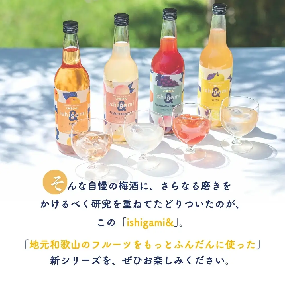 梅酒ishigami&（イシガミアンド）（うめ） 600ml×2本 / 梅干し 梅干 梅 うめ 炭酸割り ロック 和歌山 田辺市 紀州産 南高梅 完熟梅 フルーツ【isg042】