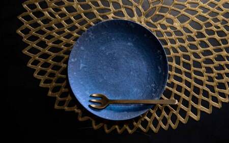 【煌めきの一枚が特別を演出】有田焼 麟 Lin 15.5cm 小皿 2枚セット (Blue)【金照堂】プレート 小皿 食器 ハレの日 おもてなし 有田焼 ディナー 青色 ブルー bj002