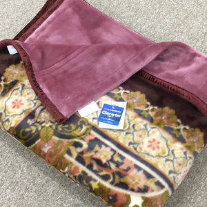 日本製 新合繊アクリル マイヤー毛布 ダブル （2枚合わせ毛布） 1枚 ピンク N-YO-38001