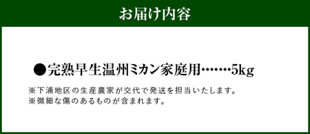 S040-026_【訳あり】完熟早生温州ミカン 家庭用5kg
