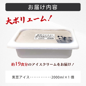 寄付額を見直しました！【大容量】丹波篠山黒豆アイスクリーム（2L） アイスクリーム