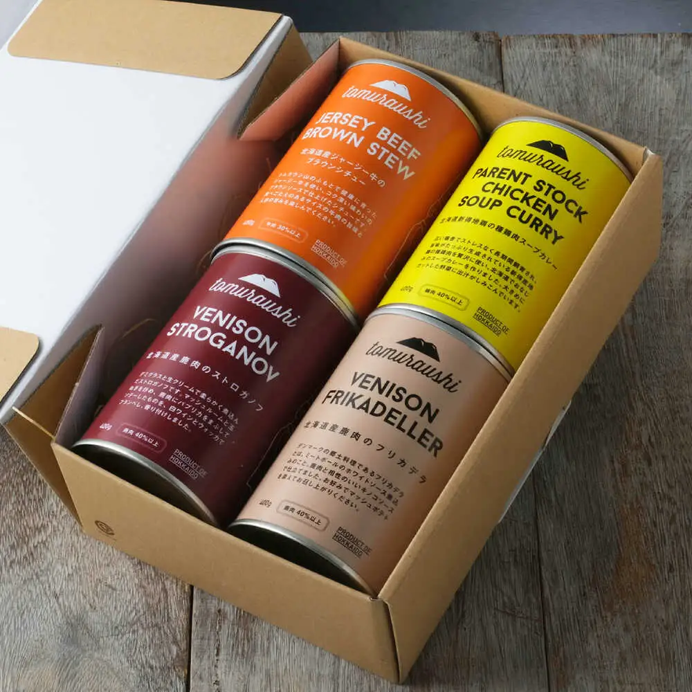 〜TOMCAN〜 新得町産 お肉の缶詰セット（紙箱入り）全4缶 | ドリームヒル・トムラウシ [BNAE004]