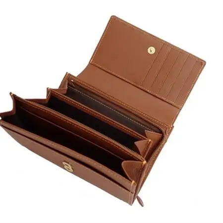 【濱野皮革工藝】グレースミディアムウォレット(ライトブラウン)_装飾品・工芸品 財布 服飾小物 _【1103243】