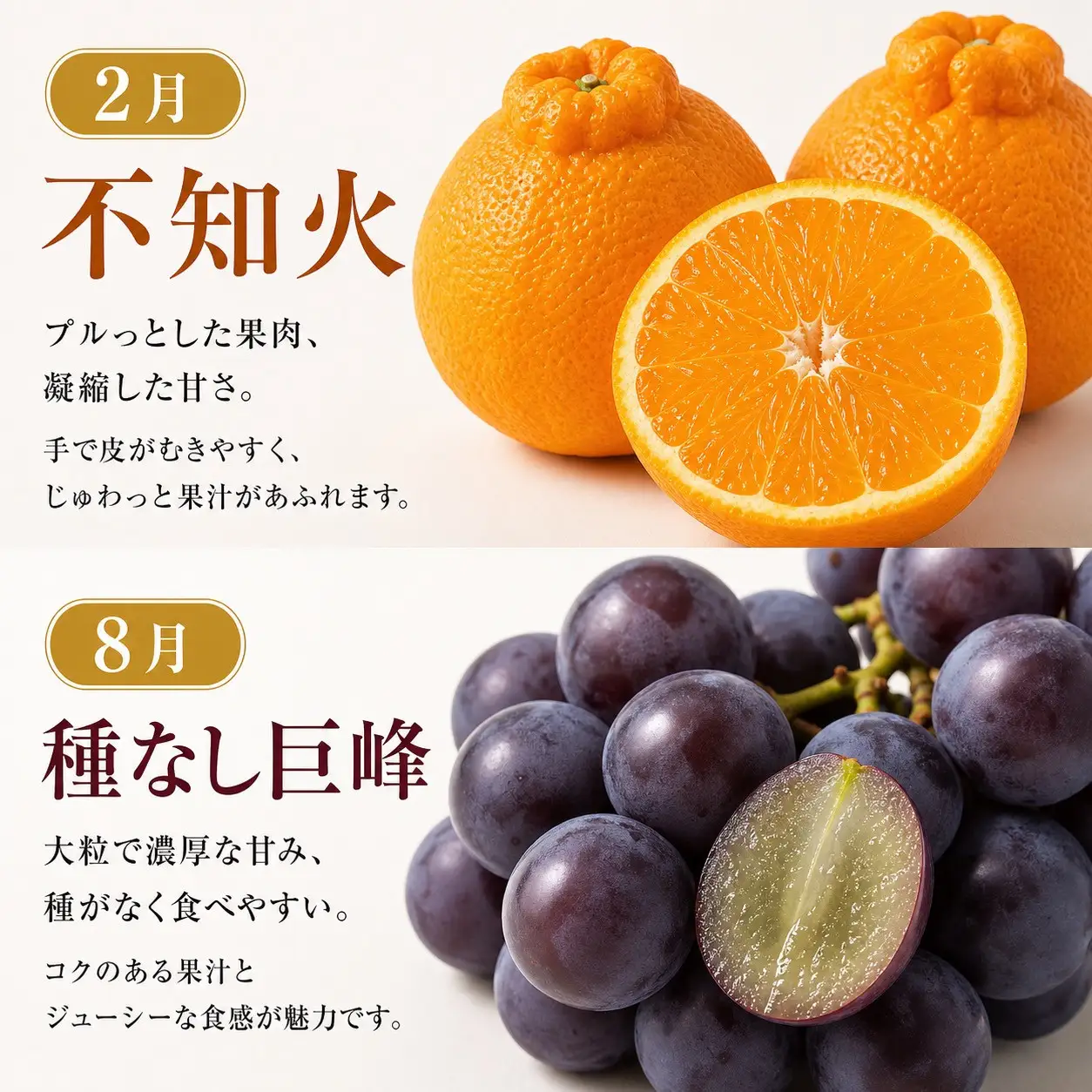 【2・8・9・12月 全4回】紀州和歌山産旬のフルーツセット（巨峰・シャインマスカット・みかん・不知火） 定期便