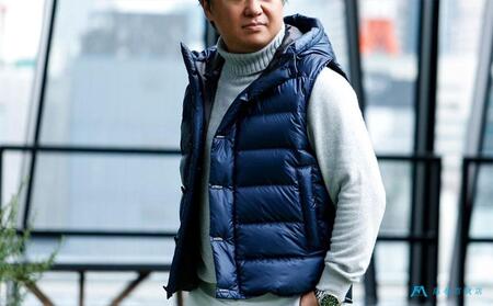 【藤巻百貨店】HOKKAIDODOWN×CENTENA （ネイビー XLサイズ）北海道ダウンベスト