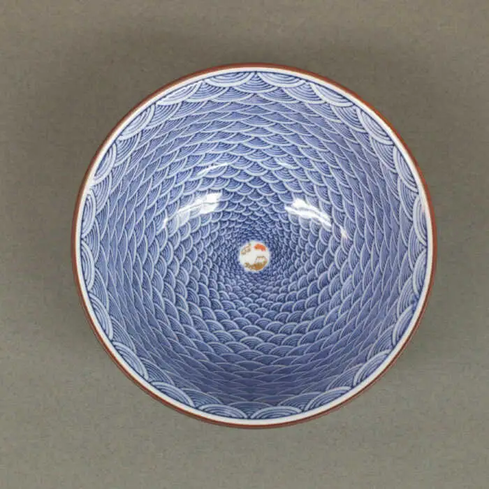 【波佐見焼】青海波尽し富士 組飯碗【協立陶器】[TC134]