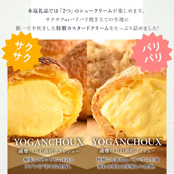 シュークリーム 24個 薩摩77万石溶岩サブレシュー パイシュー お菓子 スイーツ おやつ 青山じゅあん No.1049-C
