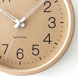 KATOMOKU muku clock≪km-45NA≫木製掛け時計(ナチュラル)【B-77-N1】