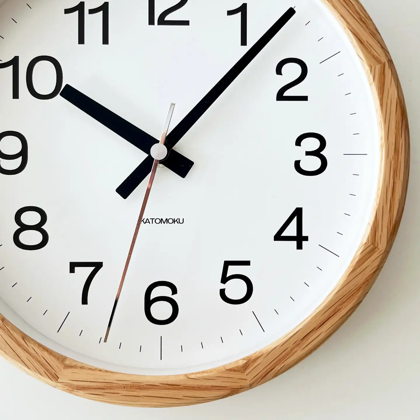KATOMOKU muku clock 木製掛け時計（オーク）km-130OA