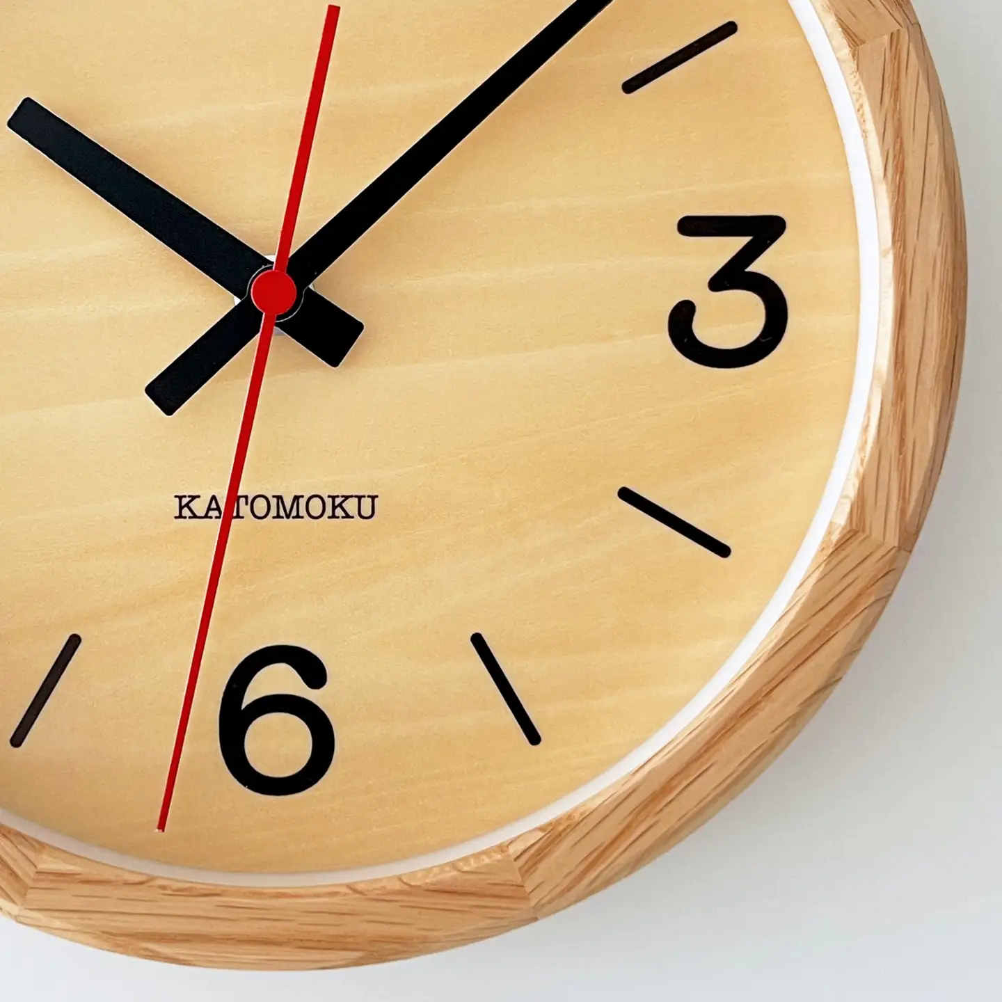 KATOMOKU muku clock 木製掛け時計（オーク）km-136OA