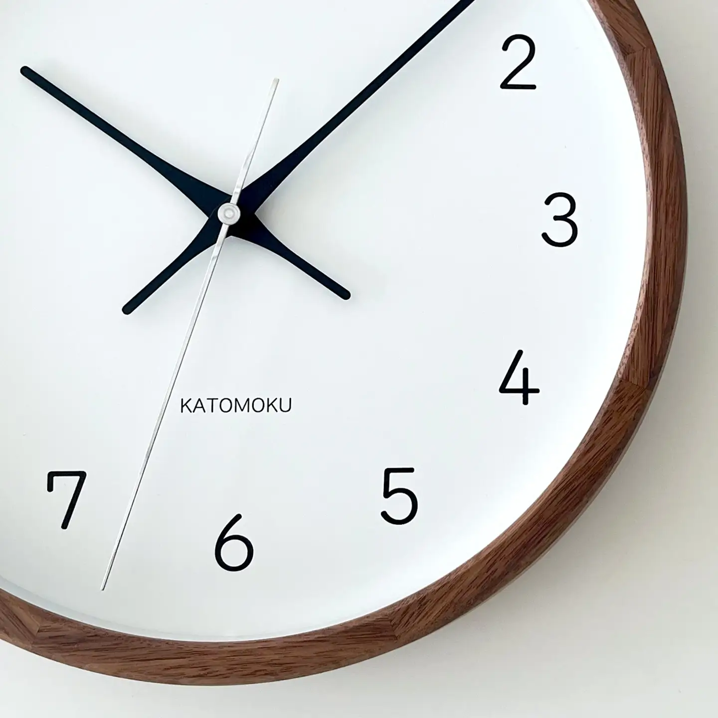 KATOMOKU muku clock 木製掛け時計（ウォールナット)　km-104WA