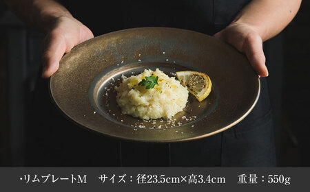 【美濃焼】　恩田陽子 リムプレート 皿 ゴールド 3サイズセット S M L 瑞浪市 / JS企画 食器 プレート おしゃれ セット [AZAZ025]