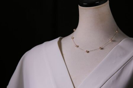 真珠 アクセサリー ネックレス パール 5.5mm 以上 6mm 未満 アコヤ真珠 ジュエリー 金具 K18 イエローゴールド / あこや真珠ステーションネックレス 5.5-6mm