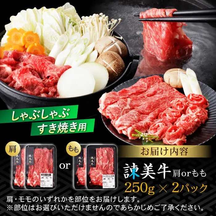 【特Aのブランド米で育てた】諫美牛 しゃぶしゃぶ・すき焼き用 500g(250g×2) / 牛肉 ぎゅうにく 和牛 牛 肉 国産 しゃぶしゃぶ すき焼き / 諫早市 / 株式会社土井農場 [AHAD092]