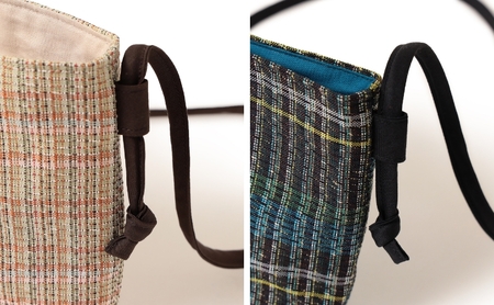 【BEAMS JAPAN監修】「伝統的工芸品」伊那紬 ミニショルダーバッグ 駒ヶ根市 ファッション ピンク系