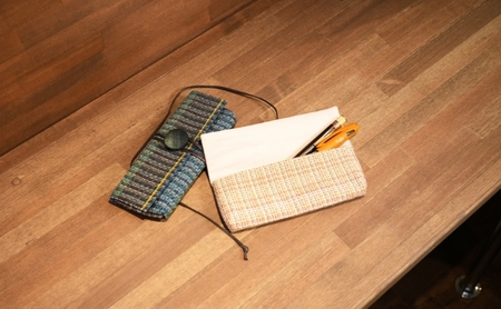 【BEAMS JAPAN監修】「伝統的工芸品」伊那紬 ペンケース 駒ヶ根市 雑貨 文房具 ピンク系
