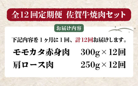 【全12回定期便】佐賀牛焼肉セット（モモカタ赤身/肩ロース）【吉祥】 HCW011 焼肉 BBQ