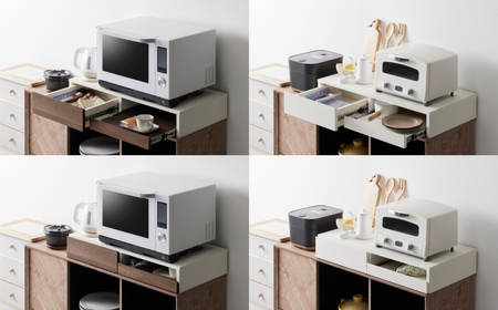 家具 スライドテーブル ホワイト×ブラウン≪RDS-0280SL-WDB≫ 家具 朝日木材