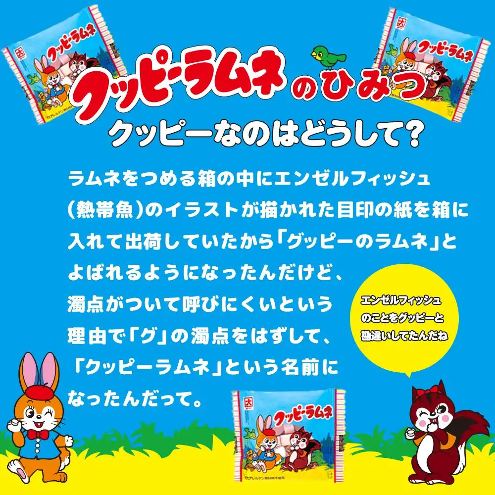 クッピーラムネ（5g×100袋）オリジナル手提げ箱入り
