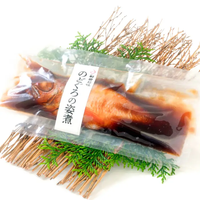 のどぐろの姿煮（3尾）【のどぐろ 煮付け 1尾あたり180g 内容量 540g 魚介類 魚 ノドグロ のど黒 あかむつ アカムツ 煮魚 姿煮 冷凍 個包装 真空パック 父の日 母の日 島根県 大田市】