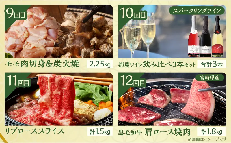 ≪12か月お楽しみ定期便≫都農町定期便(松) 肉 加工品 デザート 国産_T999-0106