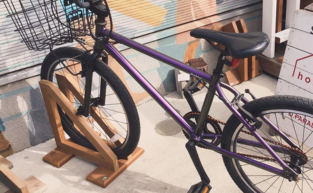 サイクルスタンド 木製 自転車 サイクルスタンド【トライアングル】