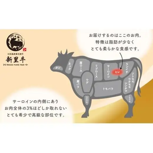 石垣島産 黒毛和牛 新里牛 職人手切りヒレサイコロステーキ（200g×1）200g SZ-32