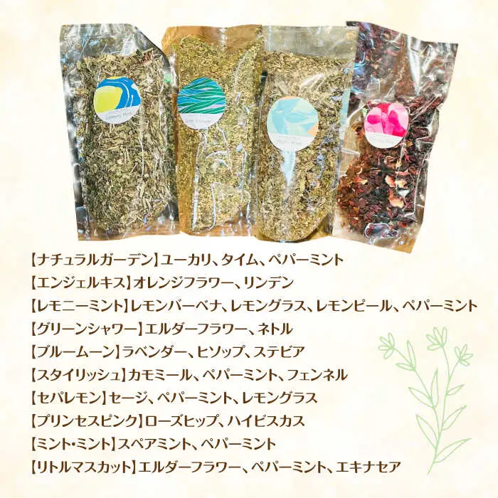 ブレンドハーブティ　50g×10種類　/　ハーブ　ハーブティー　お試し　ペパーミント　カモミール　/　諫早市　/　一般財団法人　小長井振興公社 [AHDK005]