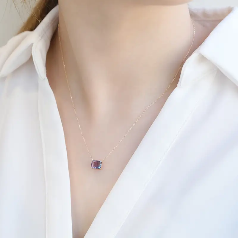 【L&Co.】K10 フローライトネックレス(63-8042)