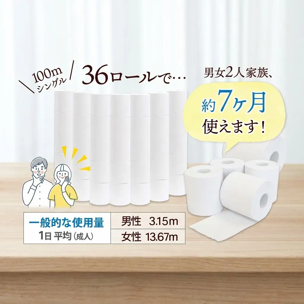トイレットペーパー 無包装 36ロール トイレットペーパー