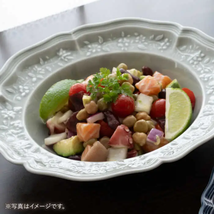 【波佐見焼】ombre de fleur ブーケボウル ミルキーホワイト 2枚セット 食器 皿【翔芳窯】[FE356]