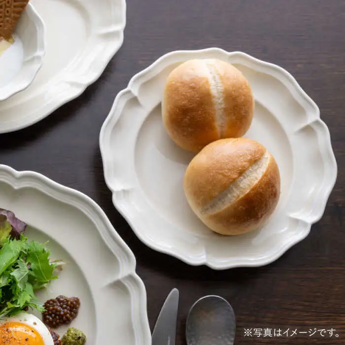 【波佐見焼】ombre de fleur プレートM ミルキーホワイト 2枚セット 食器 皿【翔芳窯】[FE372]