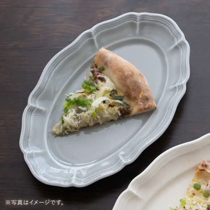 【波佐見焼】ombre de fleur オーバルプレート ロイヤルグレー 2枚セット 食器 皿【翔芳窯】[FE379]