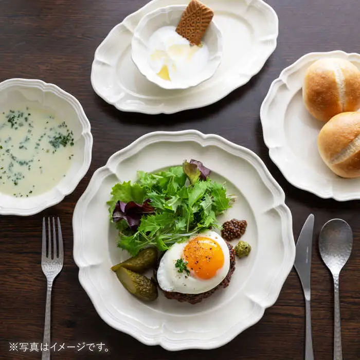 【波佐見焼】ombre de fleur 8点フルセット ミルキーホワイト 食器 皿【翔芳窯】[FE404]