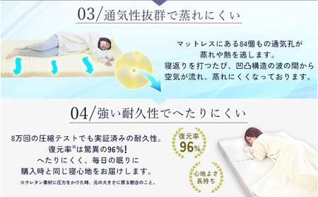 マットレス シングル 吸湿 ベルオアシス 8cm マットレス