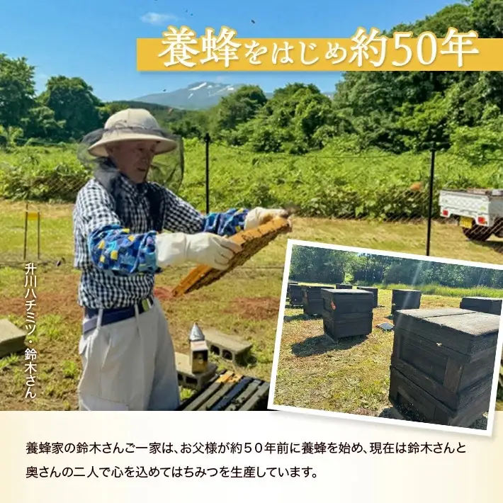 山形県遊佐町産 純粋はちみつ 180g 百花蜂蜜 生はちみつ 国産 天然 ナチュラル ピュア ハニー 日本製 健康 非常食 升川ハチミツ 遊佐町 庄内 東北 [1560]
