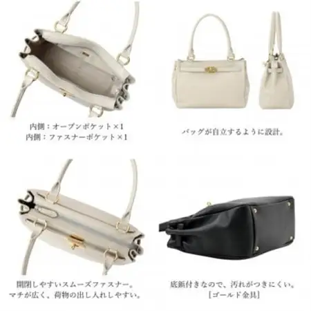 【濱野皮革工藝】シューカペラ ハンドバッグ(裏地無地)ライトピンク_装飾品・工芸品  鞄・バッグ かばん カバン_【1539998】