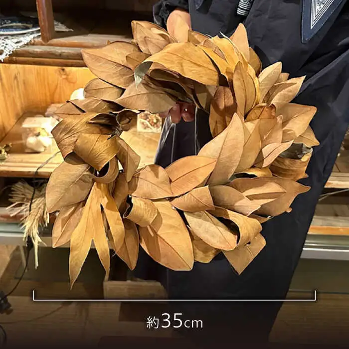 リース wreath - brown - 大きめサイズ / ドライフラワー スワッグ リース フラワー 花 スワッグ インテリア / 南島原市 / Atelier.Sh.[SFQ002]