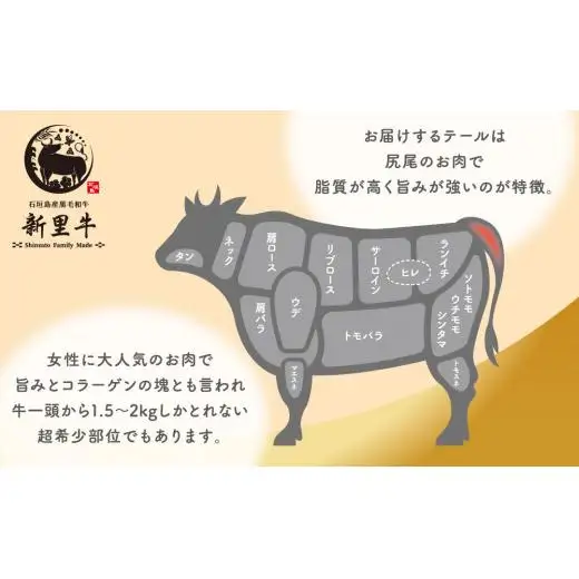 石垣島産 黒毛和牛 新里牛 極希少！ テールカット1本 約1.5kg（1～1.5kg） SZ-43