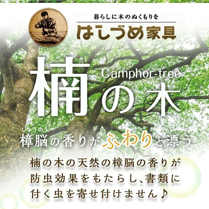 楠の木の本棚　シフォン650シェルフ〔HR-4301〕_(都城市) 国内産くすのき使用 ブックシェルフ リビング 収納家具 香りの良さと防虫・防腐効果に定評があり 塗装 リボス・オイル仕上げ 株式会社 橋詰家具 