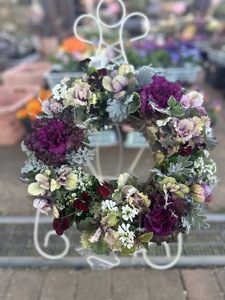 【 先行予約 ：2026年12月発送 】花 葉牡丹 リース 寄せ植え お正月 オンライン決済限定 花 花