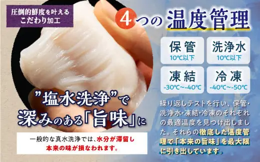 オホーツク産お刺身用ホタテ 1kg (250g×4)_K026-0836